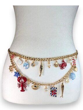 True Love Double Chain Sea Charm Belt One Size Up To XL